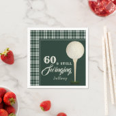 シンプルメンズゴルフマイルストーンバースデーパーティー スタンダードカクテルナプキン (インサイチュ)