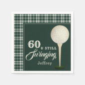 シンプルメンズゴルフマイルストーンバースデーパーティー スタンダードカクテルナプキン (正面)