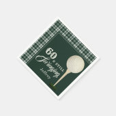 シンプルメンズゴルフマイルストーンバースデーパーティー スタンダードカクテルナプキン (角)