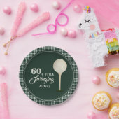 シンプルメンズゴルフマイルストーンバースデーパーティー ペーパープレート (パーティー)