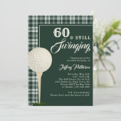 シンプルメンズゴルフマイルストーンバースデーパーティー 招待状 (スタンド正面)