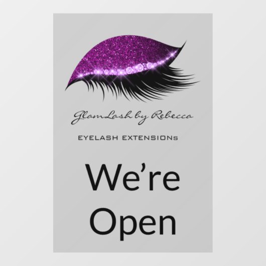 シンプルメークアップ美しいまつげグリッター  ウィンドウサイン (シート)