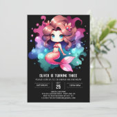 シンプルメ航海のール誕生日 招待状 (スタンド正面)