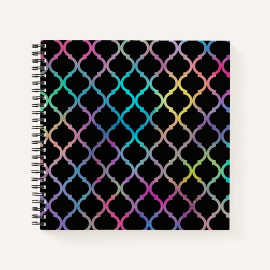 シンプルモエレガントカラフルロモダンッロッコパターン | ノートブック (正面)