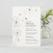 シンプルモスモダングリーンダンデオンブライダルシャワー 招待状 (スタンド正面)