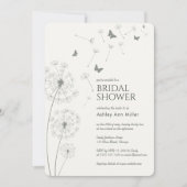 シンプルモスモダングリーンダンデオンブライダルシャワー 招待状 (正面)