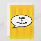 シンプルモダンおもしろい漫画結婚ブック 招待状 (裏面)