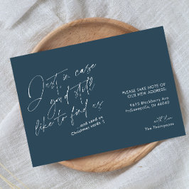 シンプルモダンおもしろい青 案内状