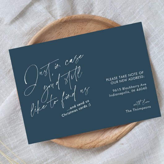 シンプルモダンおもしろい青 案内状