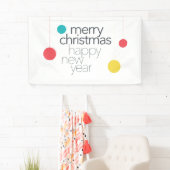 シンプルモダンおもしろい鮮やか「聖降誕祭お目出度う」 横断幕 (インサイチュ)