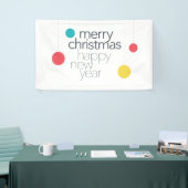 シンプルモダンおもしろい鮮やか「聖降誕祭お目出度う」 横断幕 (トレードショー)