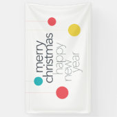 シンプルモダンおもしろい鮮やか「聖降誕祭お目出度う」 横断幕 (縦)