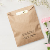 シンプルモダンお礼結婚パーソナライズされたを フェイバーバッグ (封をした状態)