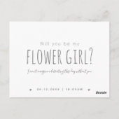 シンプルモダンお花の娘さん ポストカード (裏面)