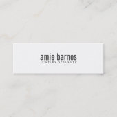 シンプルモダンとはっきりした白黒 スキニー名刺 (正面)