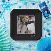 シンプルモダンとラベンダーカスタマイズ可能な写真 ペーパープレート (パーティー)