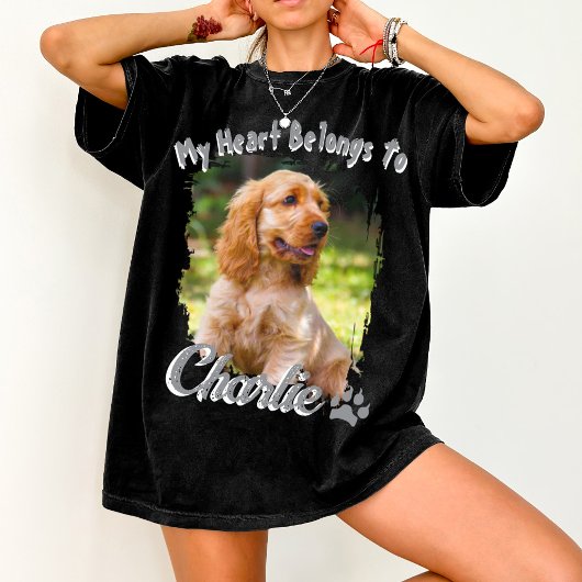 シンプルモダンなお洒落デザイン 私の心はあなたのもの Tシャツ