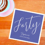 シンプルモダンなスクリプトLavender Purple 40th Birthday スタンダードカクテルナプキン<br><div class="desc">シンプルモダンなスクリプトLavender Purple 40th Birthday特別なラベユニークンダーパープルの誕生日ナプキンス40の素晴らしいマイルストーンを回しているエレガントあなたの友人のために特別に設計!これらのパーソナライズされたナプキンスはあなたの誕生日パーティテーブル設定に完璧なtouchを追加する。私たちの店から私たちの誕生日パーティーの供給のより多くであなたのパーティーを計画!あなたの友人や家族はラベンダーパープルエレガントをテーマにした誕生日パーティーを愛する!</div>
