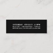 シンプルモダンな入場チケット スキニー名刺 (裏面)