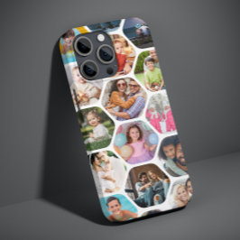 シンプルモダンな六角形のマルチフォトコラージュ iPhone 13 PRO MAXケース
