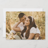 シンプルモダンな写真入りエレガントな結婚式 招待状 (裏面)