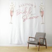 シンプルモダンな朝食とバブルな花嫁の背景 タペストリー (インサイチュ)