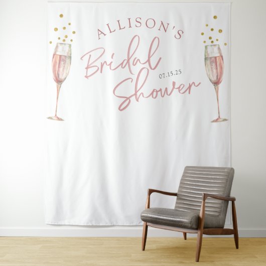 シンプルモダンな朝食とバブルな花嫁の背景 タペストリー (インサイチュ)