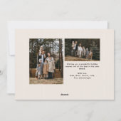 シンプルモダンな波状エッジのクリスマスフォト シーズンカード (裏面)