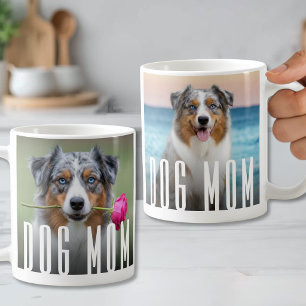 シンプルモダンな犬の母ペット写真 コーヒーマグカップ