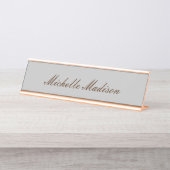 シンプルモダンな筆跡 デスクネームプレート (正面)