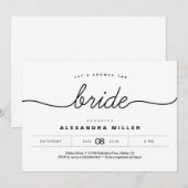 シンプルモダンな結婚前お茶会招待状 招待状 (正面/裏面)