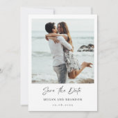 シンプルモダンな結婚式の写真 セーブザデート (正面)