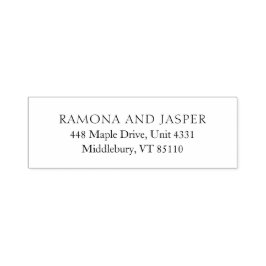 シンプルモダンな結婚式の差出人住所 セルフインキングスタンプ