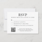 シンプルモダンな結婚式 出欠カード (正面)