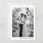 💍 シンプルモダンな結婚式 招待状 (裏面)