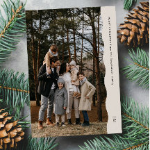 シンプルモダンな2枚の写真を使ったウェーブエッジのクリスマス