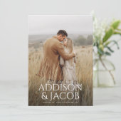 シンプルモダンの種類結婚名 セーブザデート (スタンド正面)