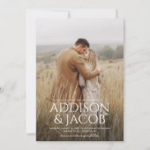 シンプルモダンの種類結婚名 招待状 (正面)