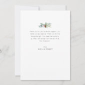 シンプルモダンの結婚発表 カード (裏面)