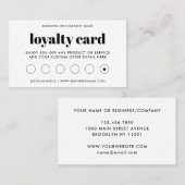 シンプルモダンはっきりしたタイポグラフィ ロイヤリティカード (正面/裏面)