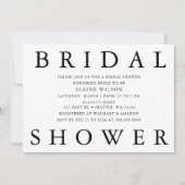 シンプルモダンはっきりしたブライダルシャワー 招待状 (正面)