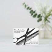 シンプルモダンはっきりした理容師ショップ名刺 名刺 (スタンド正面)