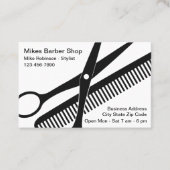 シンプルモダンはっきりした理容師ショップ名刺 名刺 (正面)