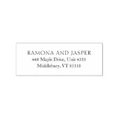 シンプルモダンはっきりした結婚差出人住所 ラバースタンプ (インプリント)