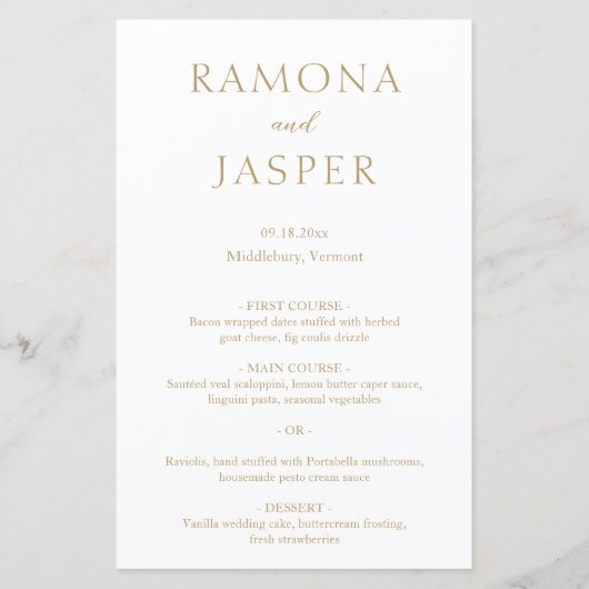 シンプルモダンはっきりした結婚金ゴールド (正面)