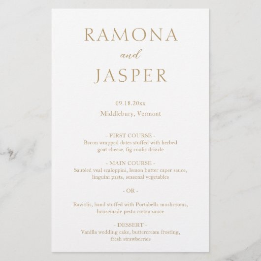 シンプルモダンはっきりした結婚金ゴールド チラシ (正面)