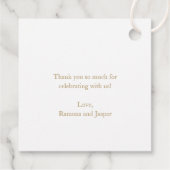 シンプルモダンはっきりした結婚金ゴールド フェイバータグ (裏面)