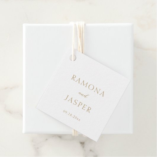 シンプルモダンはっきりした結婚金ゴールド フェイバータグ (インサイチュ)