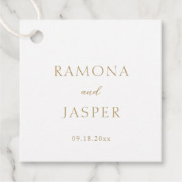 シンプルモダンはっきりした結婚金ゴールド フェイバータグ