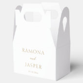 シンプルモダンはっきりした結婚金ゴールド フェイバーボックス (オープン)